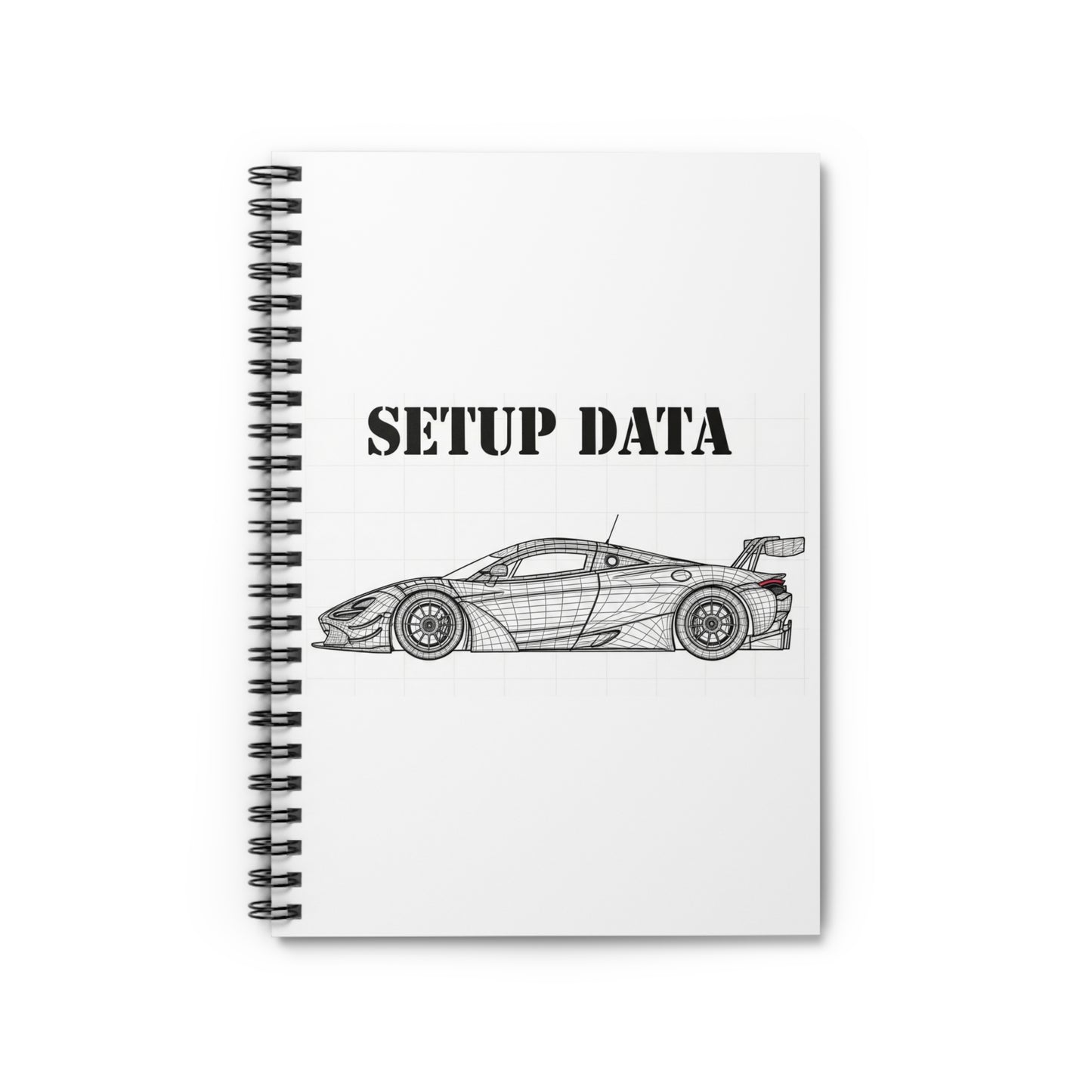 Racing Setup Data Spiral Notebook — Track Car Engineering Journal