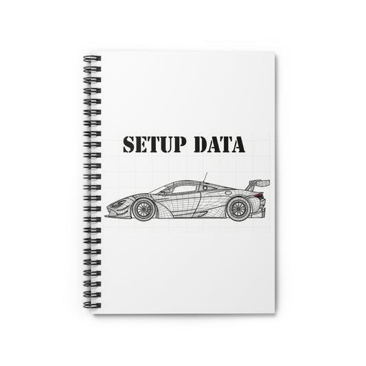 Racing Setup Data Spiral Notebook — Track Car Engineering Journal