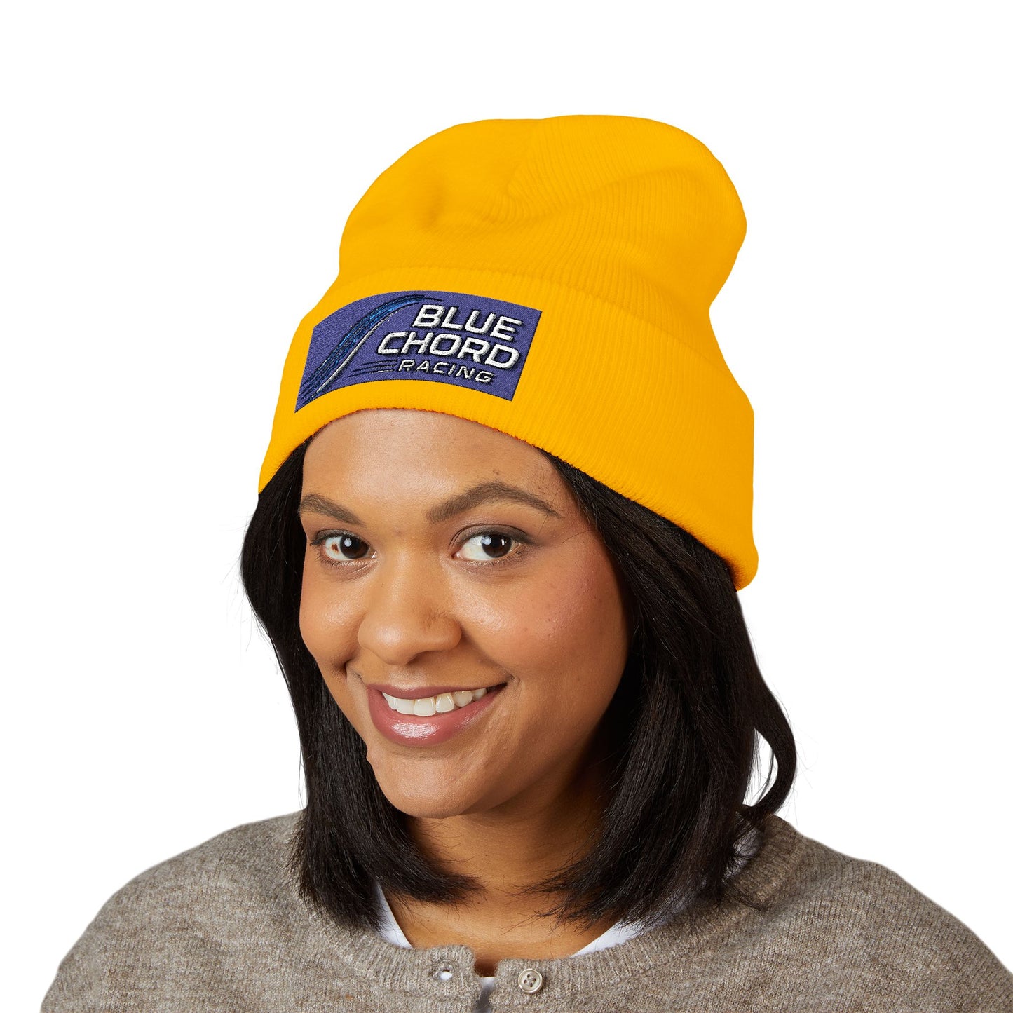 Blue Chord Racing Grid Beanie