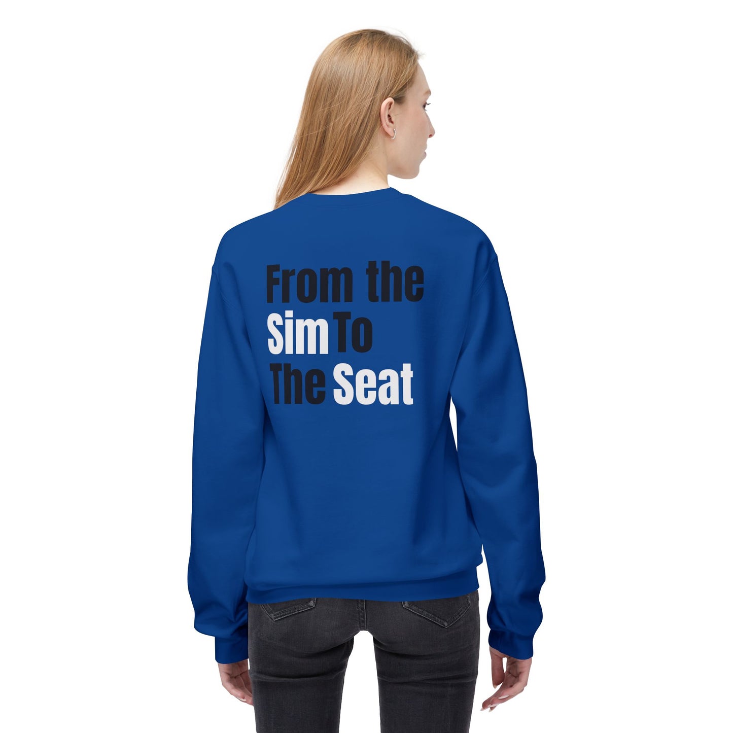 Crewneck Sweatshirt — 'From the Sim to the Seat' Racing Team Pullover