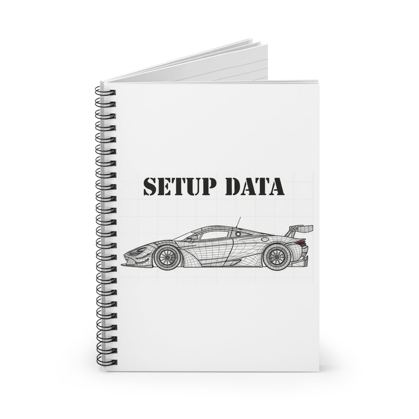 Racing Setup Data Spiral Notebook — Track Car Engineering Journal