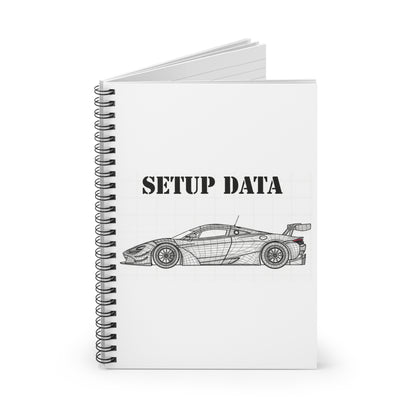 Racing Setup Data Spiral Notebook — Track Car Engineering Journal