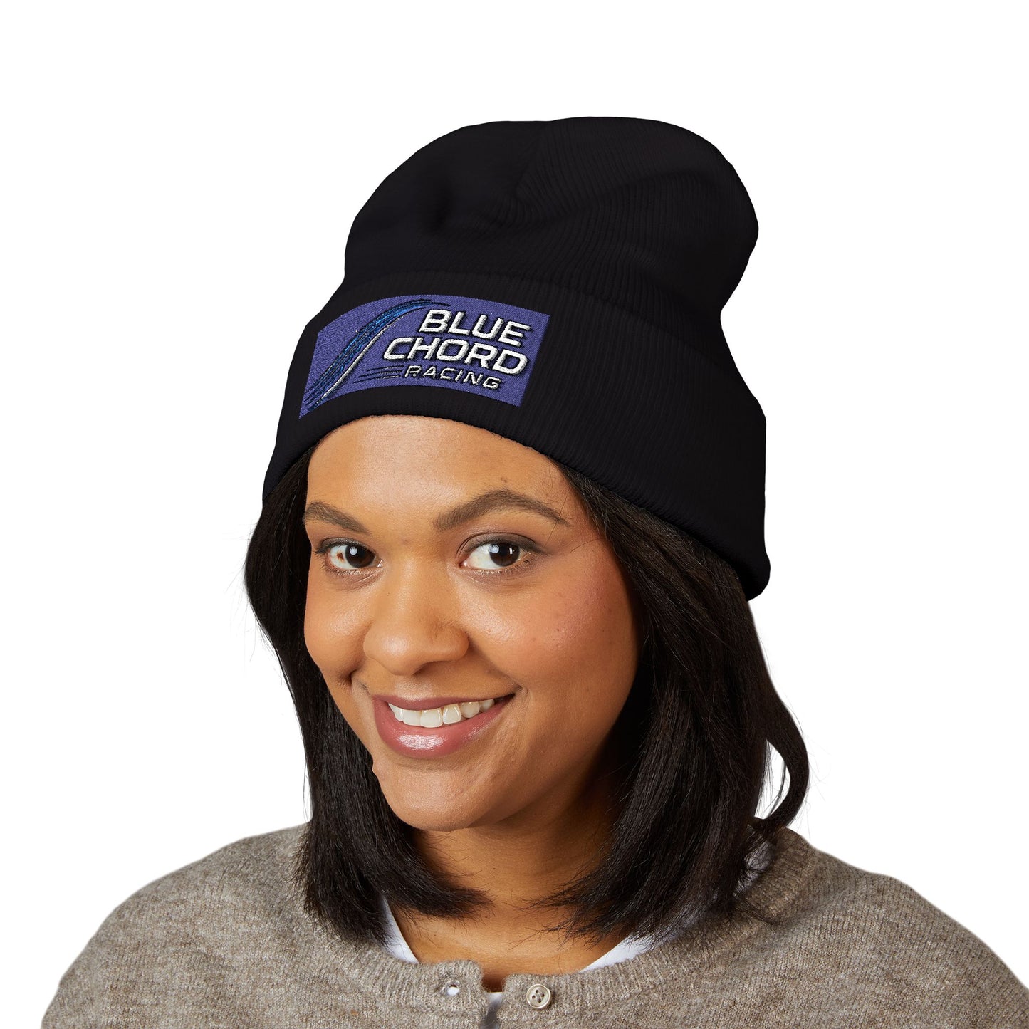 Blue Chord Racing Grid Beanie