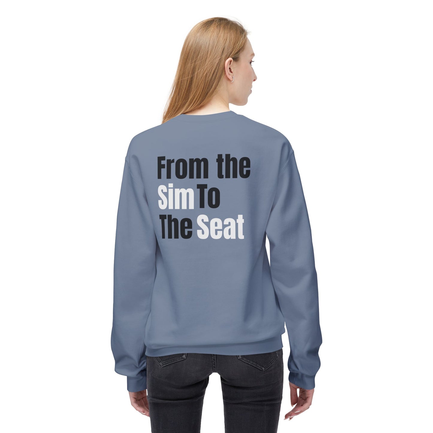 Crewneck Sweatshirt — 'From the Sim to the Seat' Racing Team Pullover